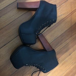 Jeffrey Campbell Litas - Black Leather - 10